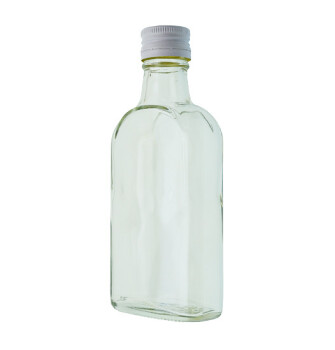 Стеклянная бутылка фляга 0,2 литра